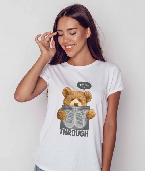 Дамска тениска с щампа Мечета YOU SEE MEE Bear